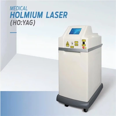 How does a holmium laser improve skin texture?